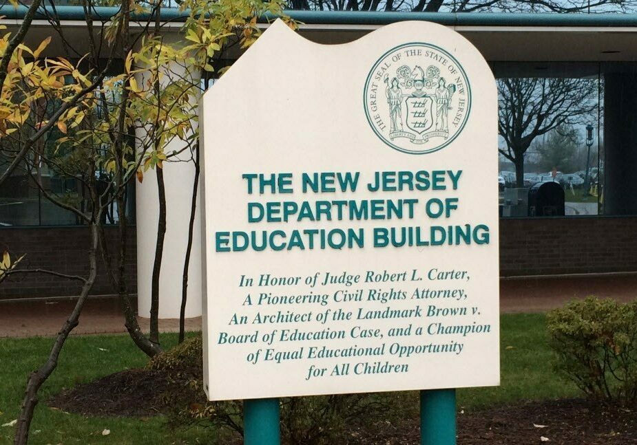 NJ Dept. of Education Building sign